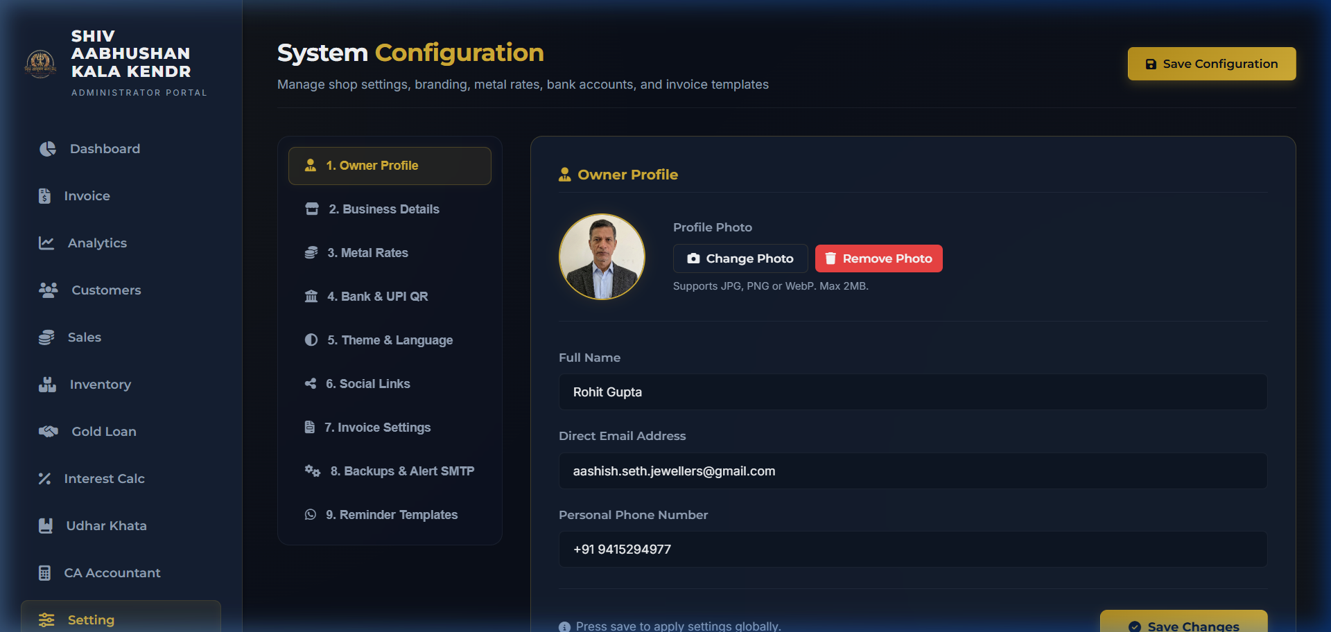 Custom Shop Settings & Cloud Automation Portal